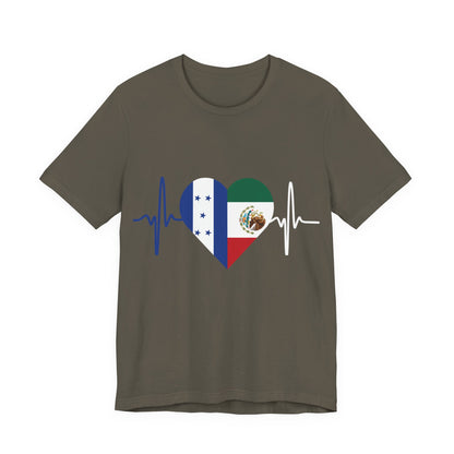 Honduras & Mexico Unisex Short Sleeve Tee, Camisa Unisexo manga corta México y Honduras I Cultura Mexicana y Hondureños