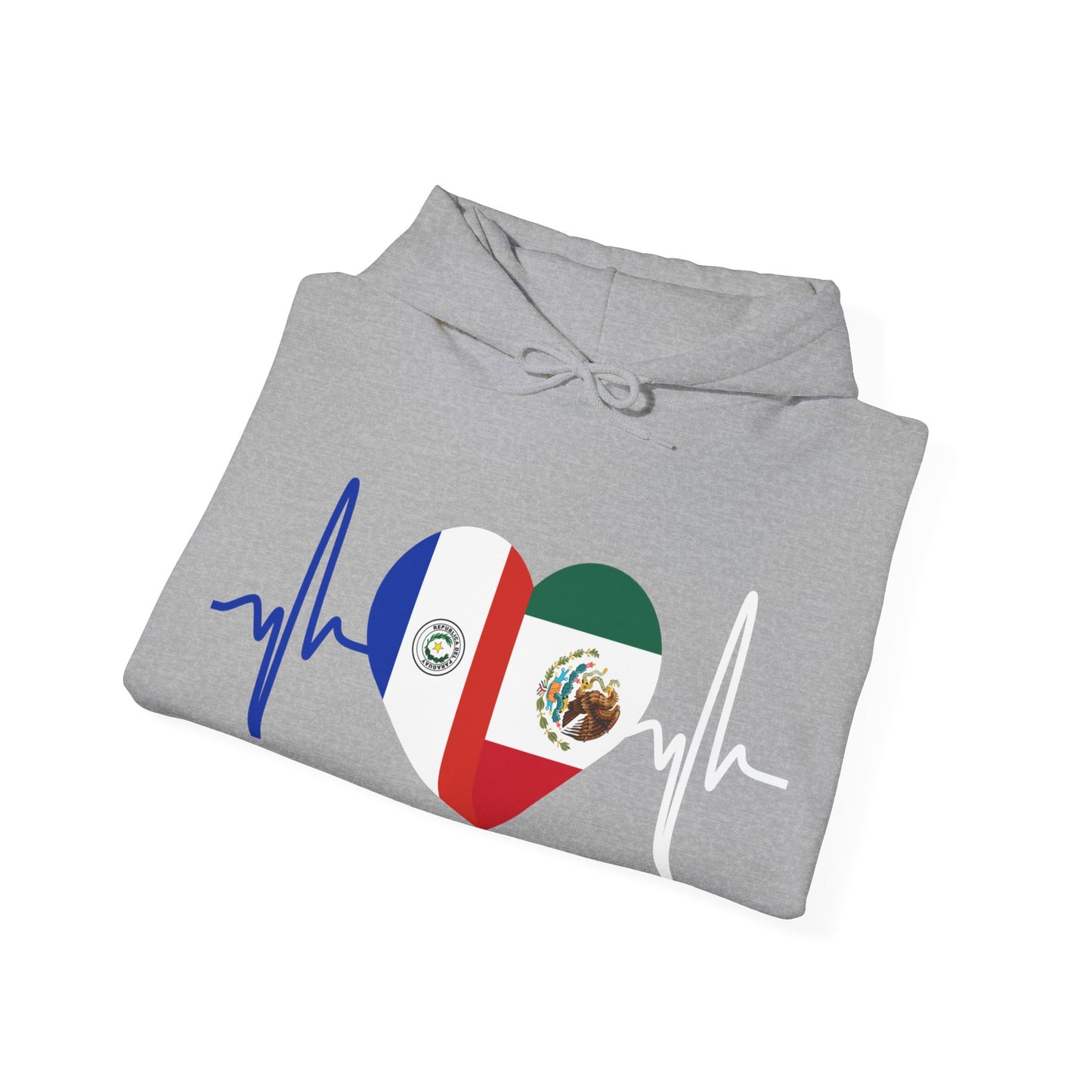 Mexico and Paraguay Unisex Hooded Sweatshirt I Sudadera Unisexo México and Paraguay