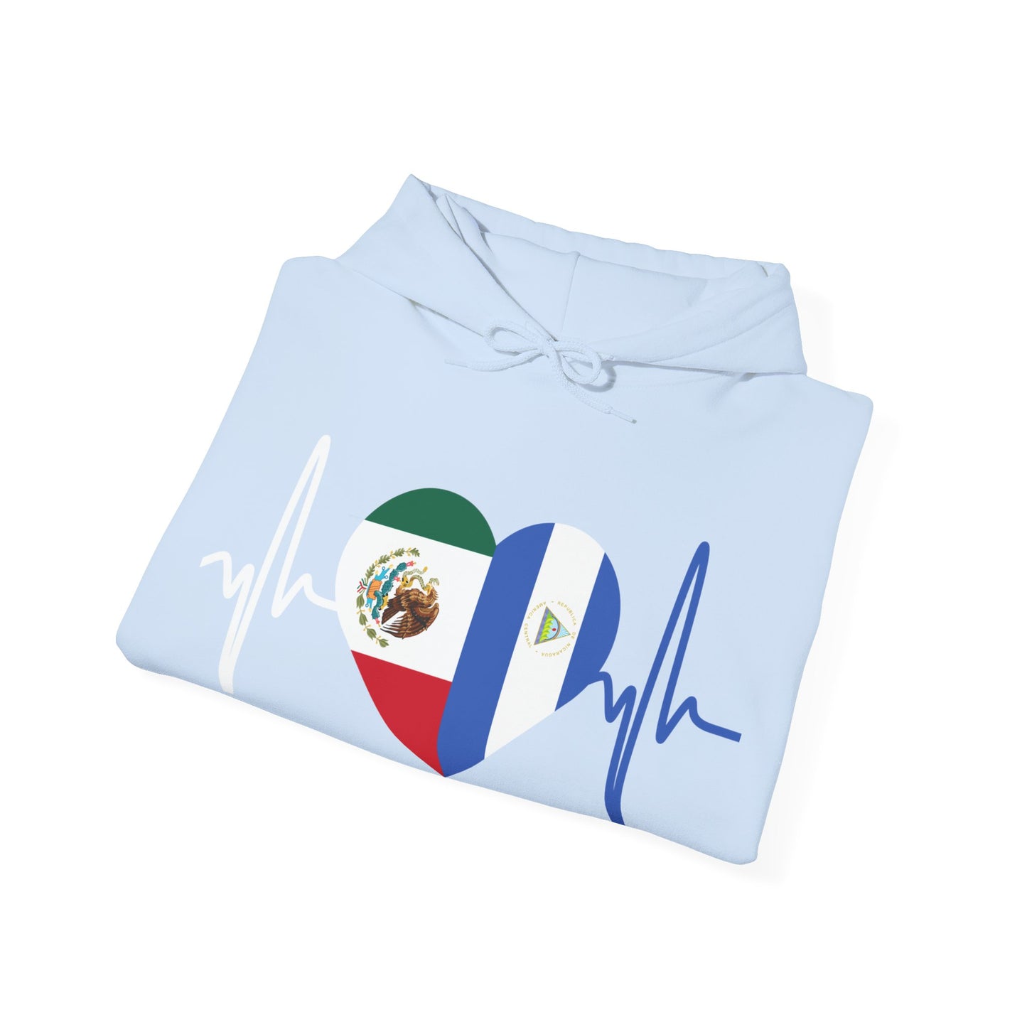 Mexico and Nicaragua Unisex Hooded Sweatshirt I Sudadera Unisexo México and Nicaragua