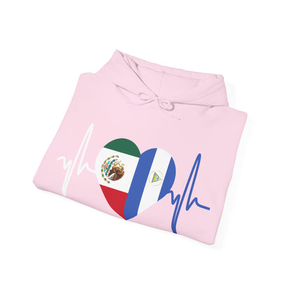 Mexico and Nicaragua Unisex Hooded Sweatshirt I Sudadera Unisexo México and Nicaragua