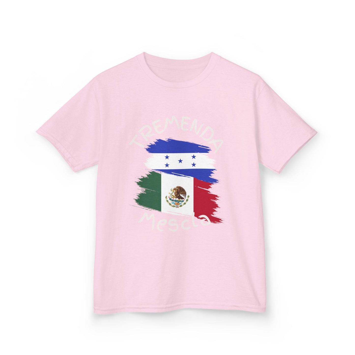 Tremenda Mescla I Honduras & Mexico Kid's Tee I Camiseta para Niños Honduras y Mexico I Cultura Puertorriqueña y Hondureña