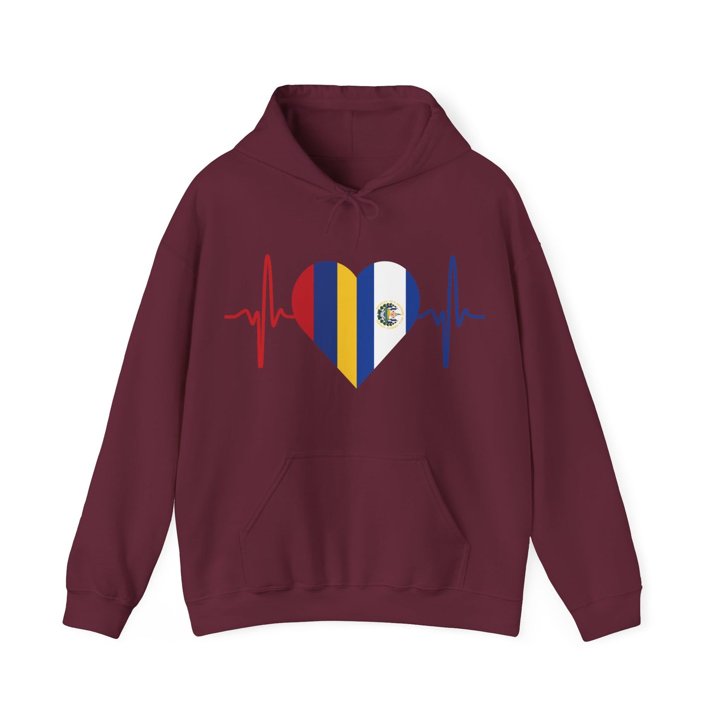 El Salvador & Colombia Unisex Hooded Sweatshirt I Sudadera Unisexo El Salvador y Colombia
