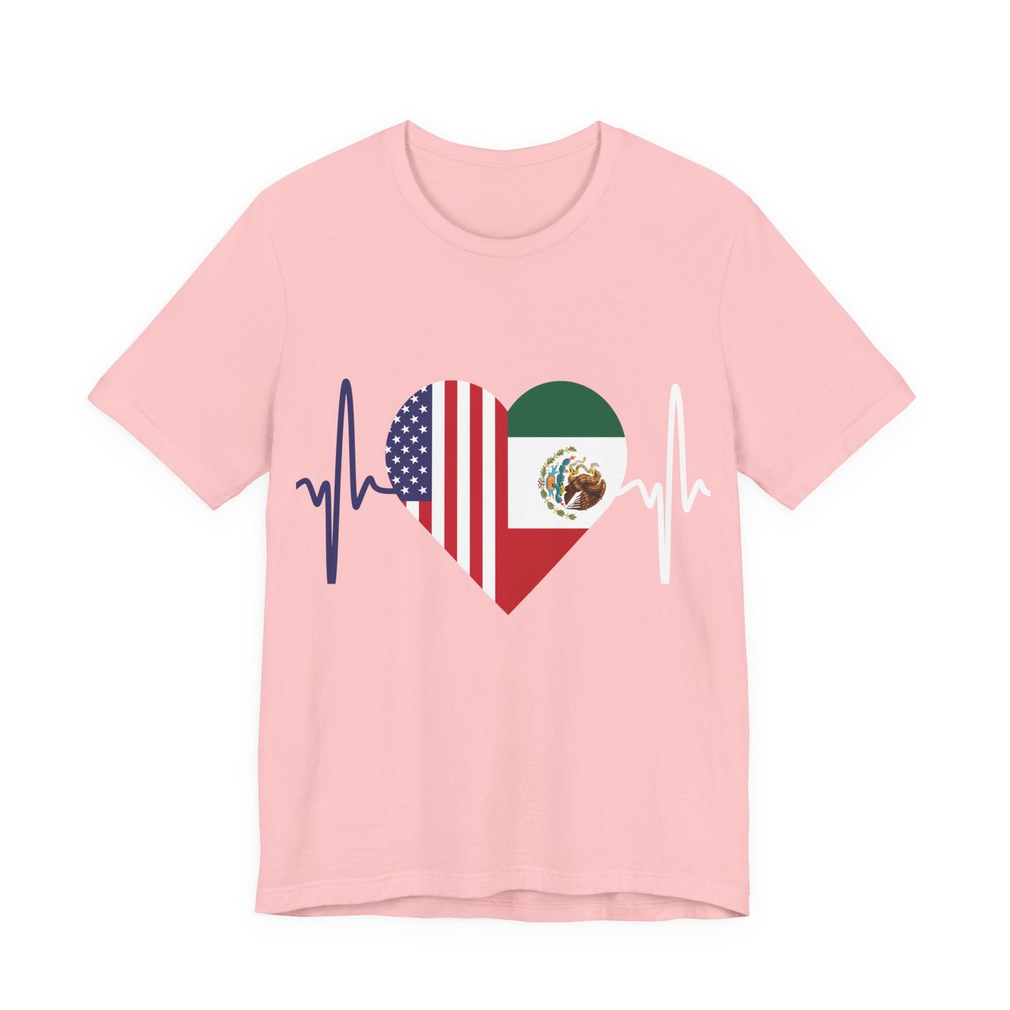 Mexico and United State Short Sleeve Tee I Camisa Unisexo manga corta México y Estados Unidos