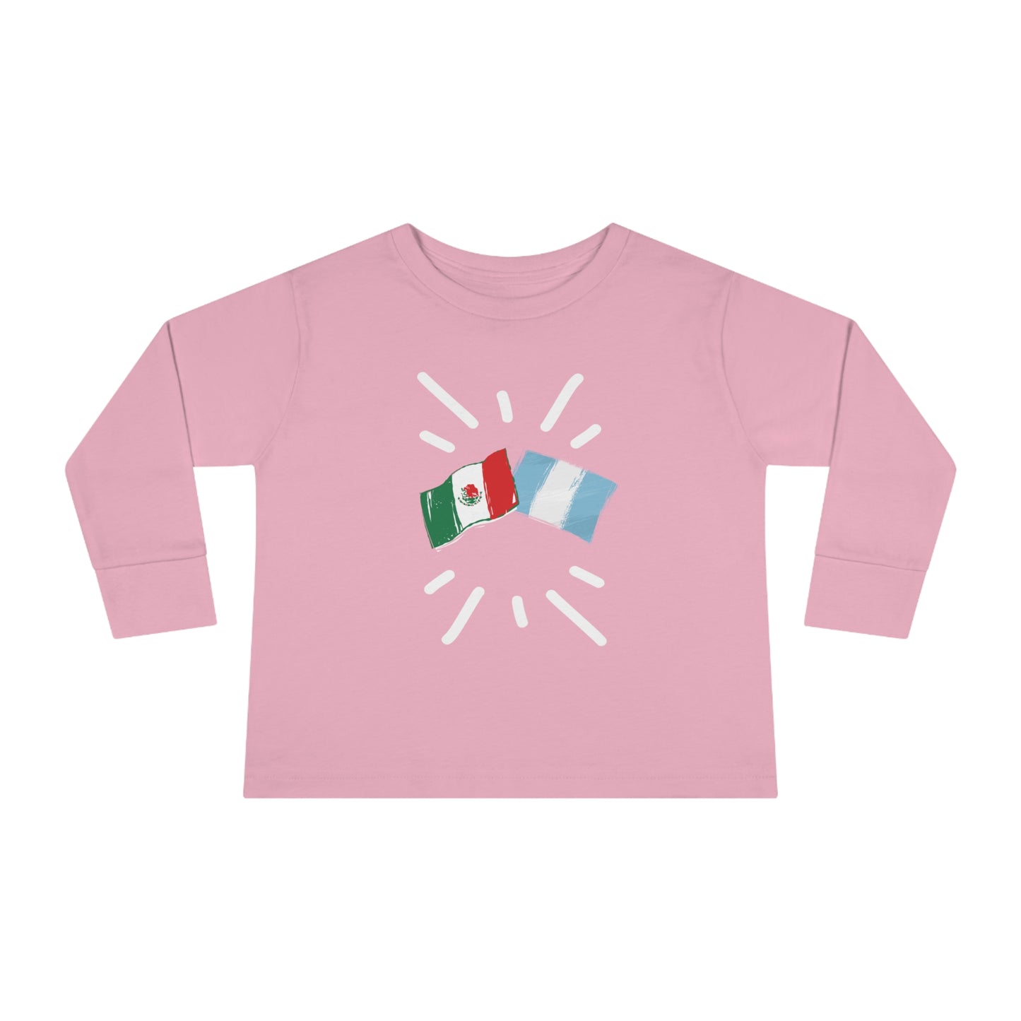 Guatemala and Mexico Long Sleeve Toddler Tee I Camiseta manga larga para Toddler Guatemala y México I Cultura Guatemalteco y Mexicanos