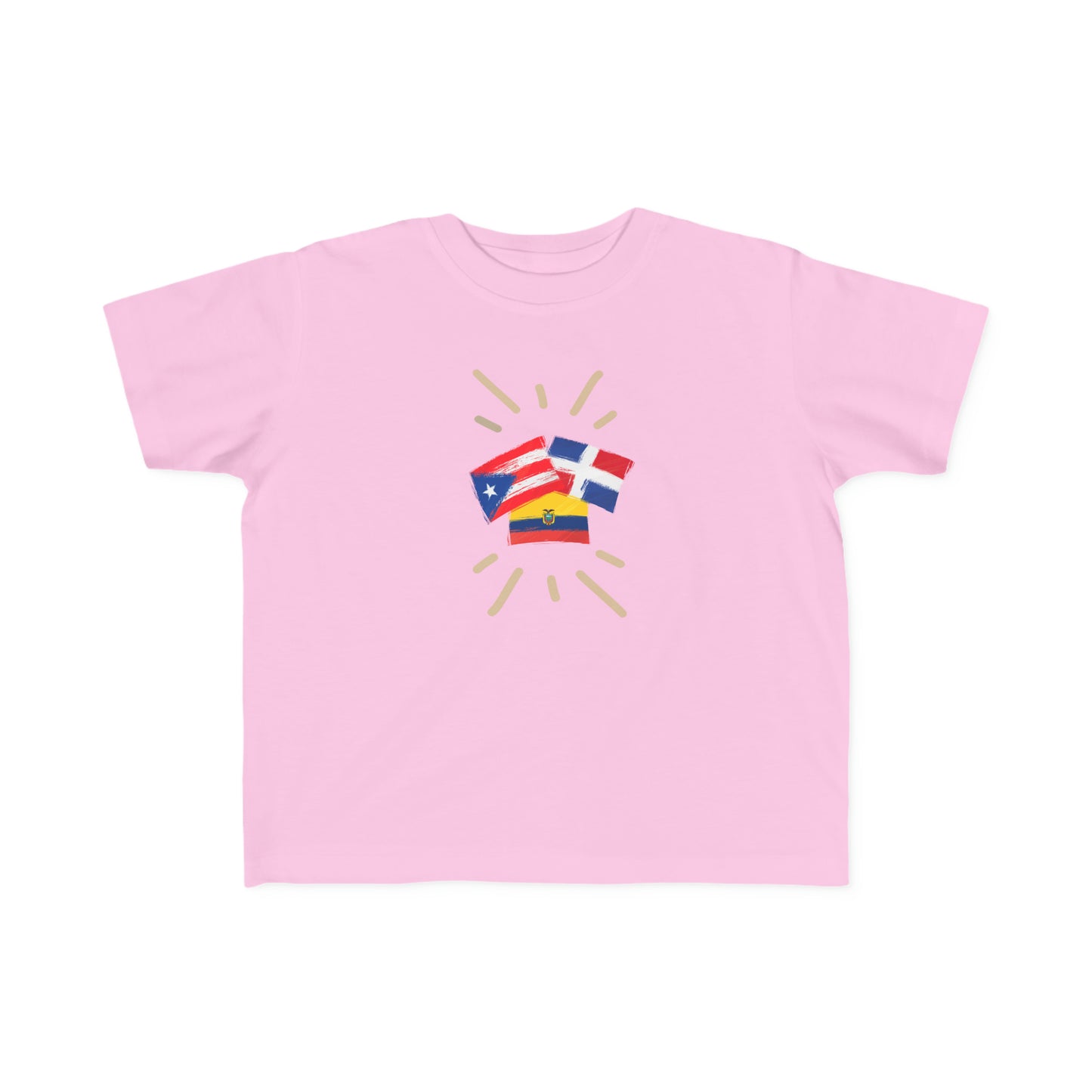 Dominican Republic, Puerto Rico, Ecuador Toddler Tee I Camiseta para Toddler Puerto Rico, República Dominicana y Ecuador