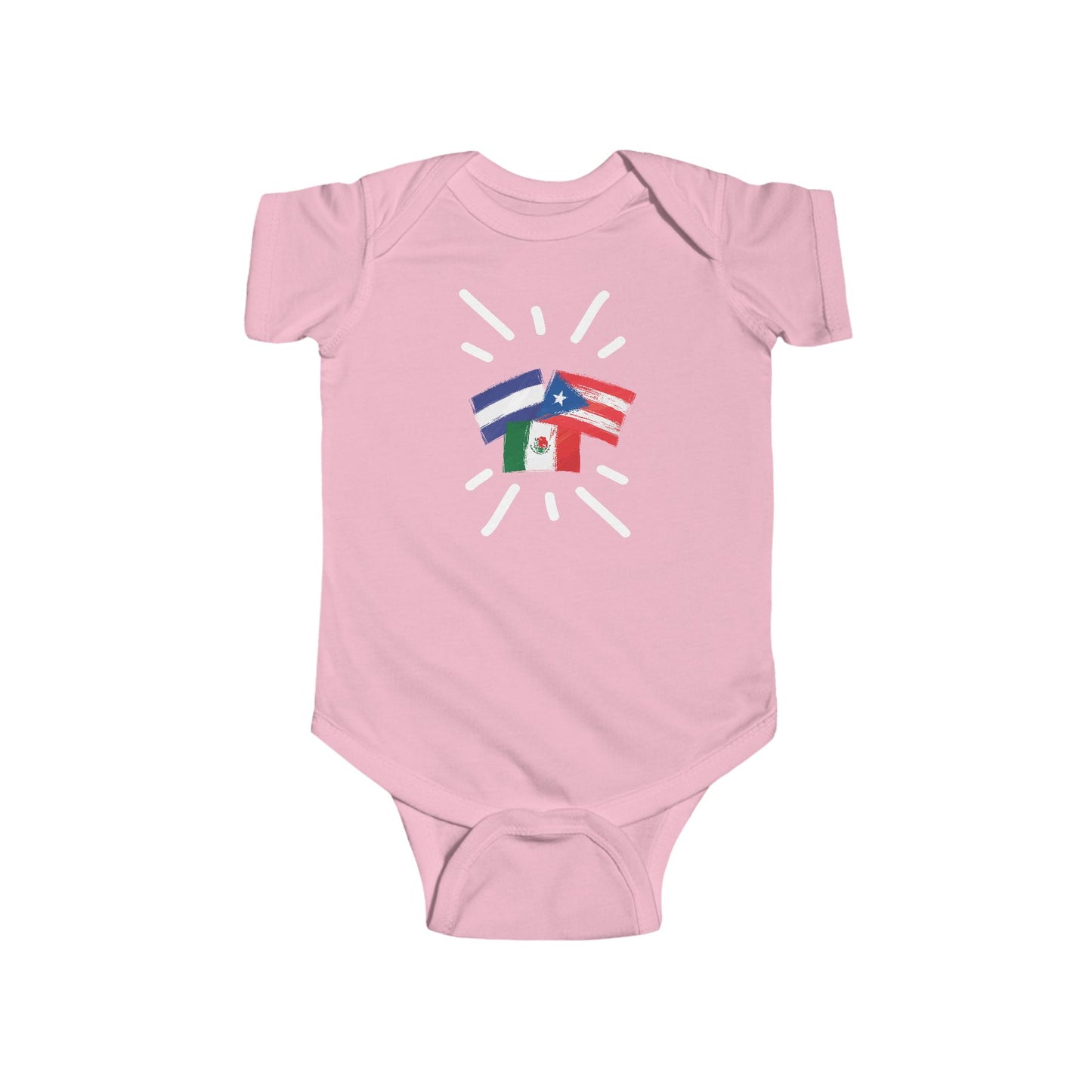 Infant El Salvador, Puerto Rico and México Bodysuit