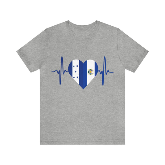 El Salvador & Honduras Unisex Short Sleeve Tee I Camisa Unisexo manga corta El Salvador y Honduras